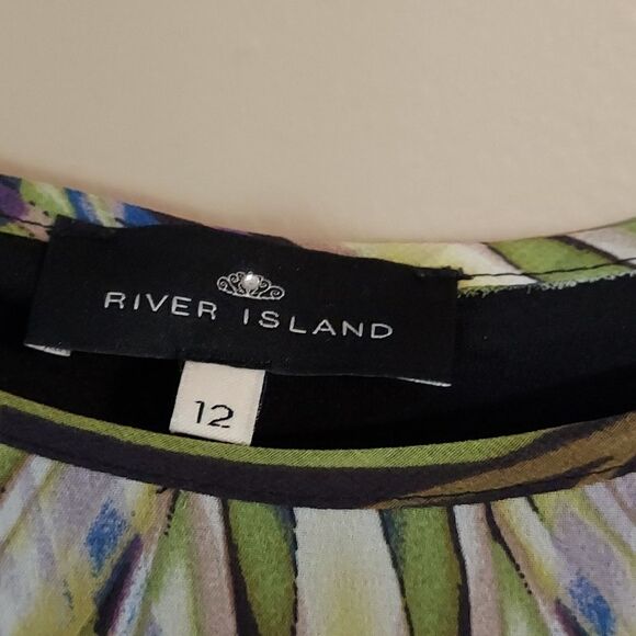 River Island Tropical Geometric Tunic or Dress with Psychedelic Print - Picture 4 of 6